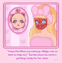 Facemask Barbie